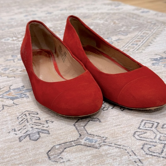 Halogen Women Sz 8.5 M Red Pump Leather Shoes - Picture 9 of 11